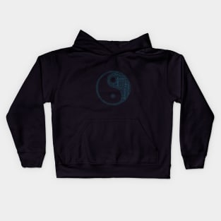 Yin Yang Silhouette Shape Text Word Cloud Kids Hoodie